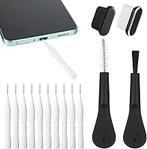 16 Pack Phone Charger Port Cleaner Kit, Anti-Clogging Mini Brushes Cleaner, Reusable Speaker Cleaning Tool, Multifunctional Mini Cleaning Dust Remover Tools for Phone Headphones Tablet Computer Camera
