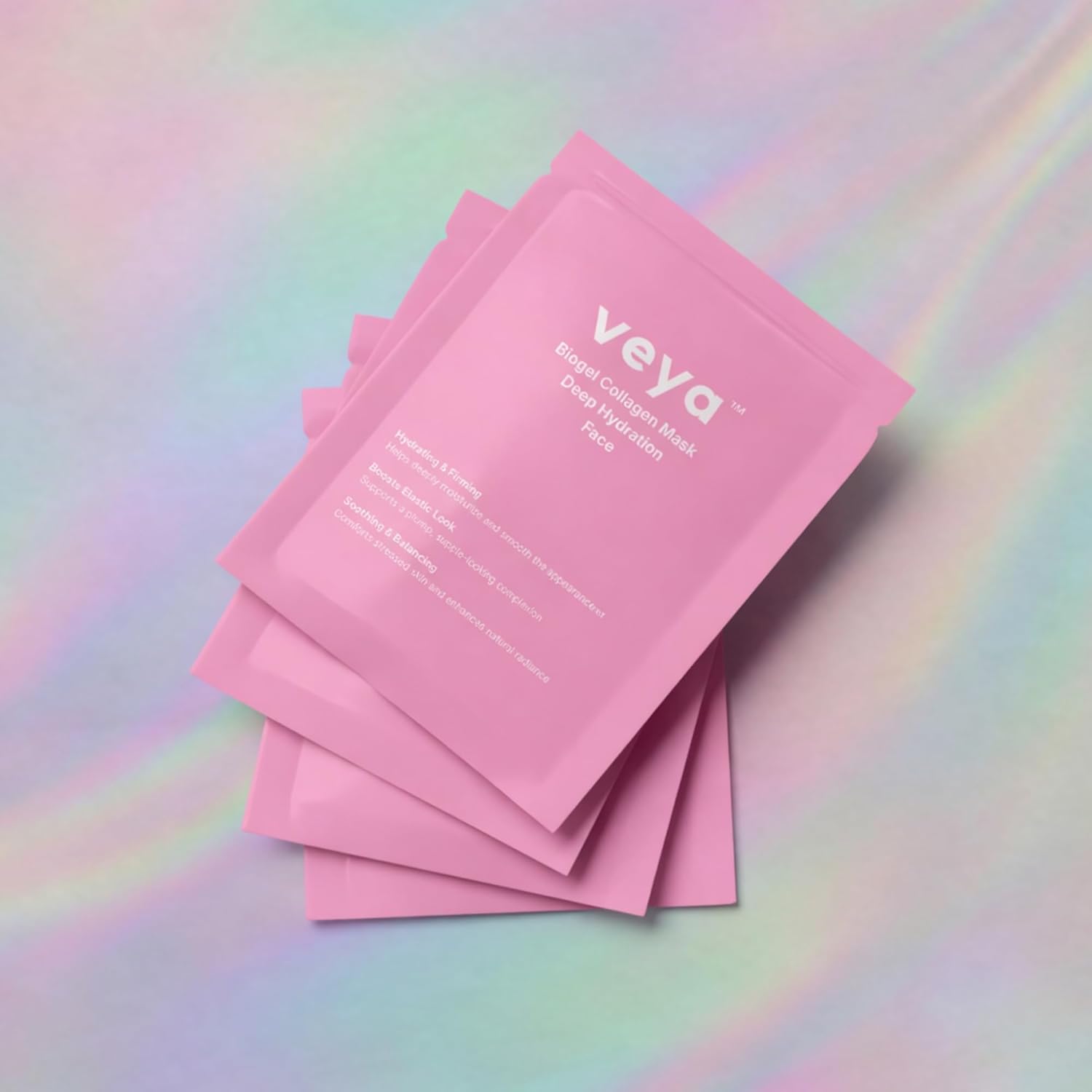 VEYA Biogel Collagen Sheet Masks - 4 Face + 4 Neck + 4 Chest Hydrogel Masks - Hydrating Moisturizing Facial Sheet Mask Set for Daily Skin Care - Multi-Zone Coverage