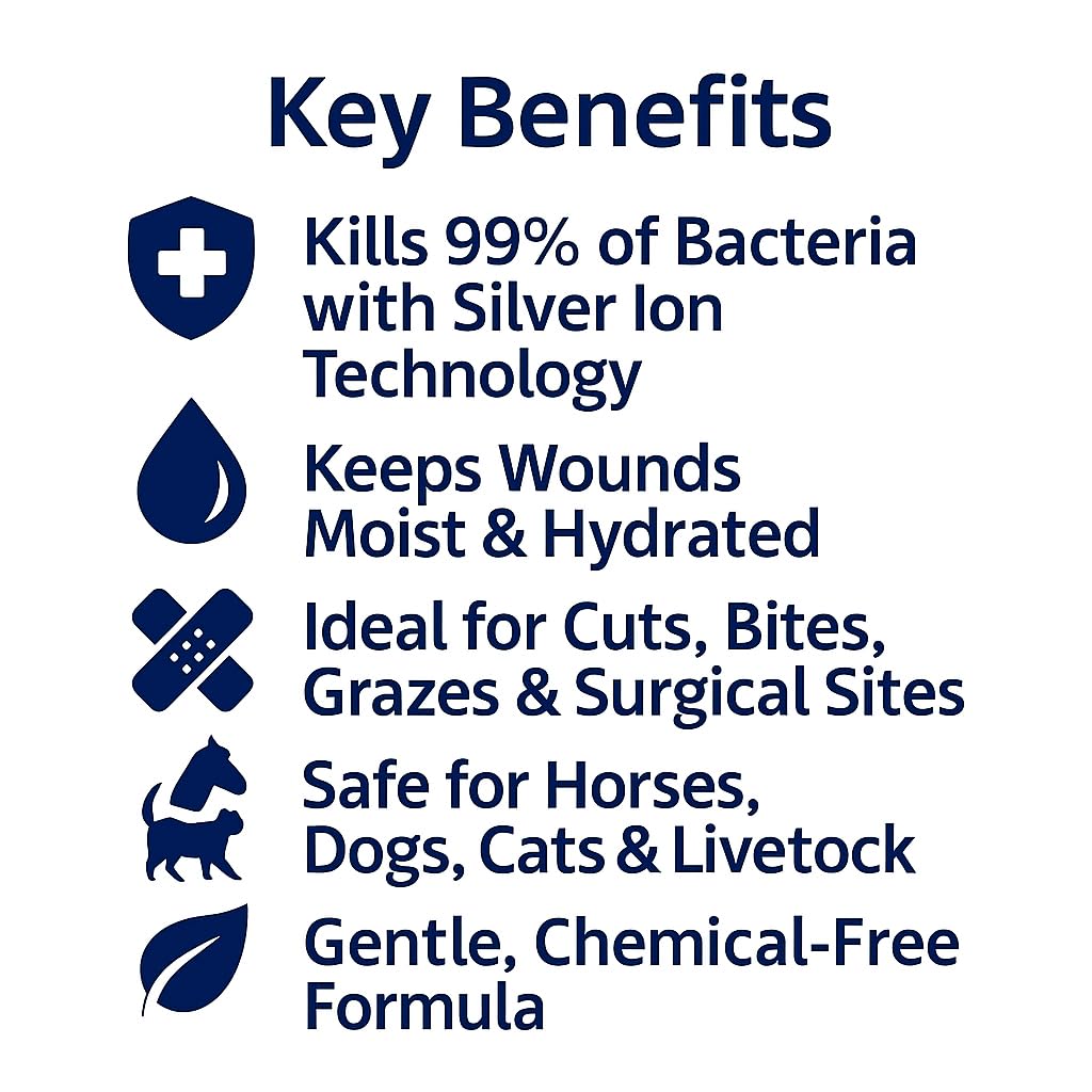 VetSet Wound Gel for Dogs Horses, Cats & Livestock 100ml - Image 2