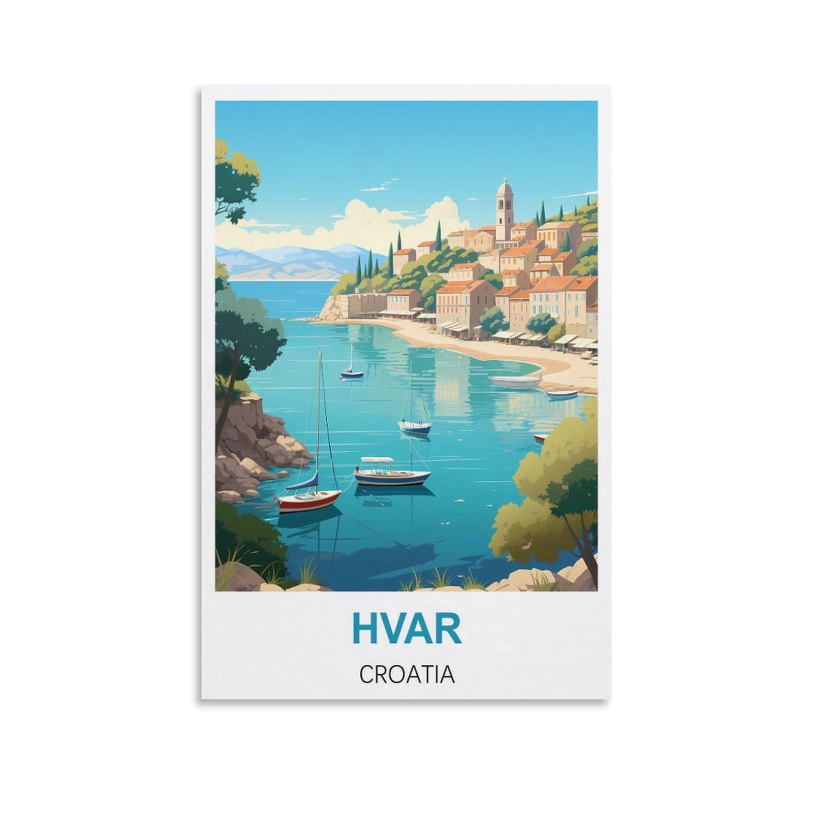 Funny Tin Signs,Hvar Croatia,Wall Decor Kitchen Garage Dining Room Home Decor Hotel Decor Gift 30x40cm