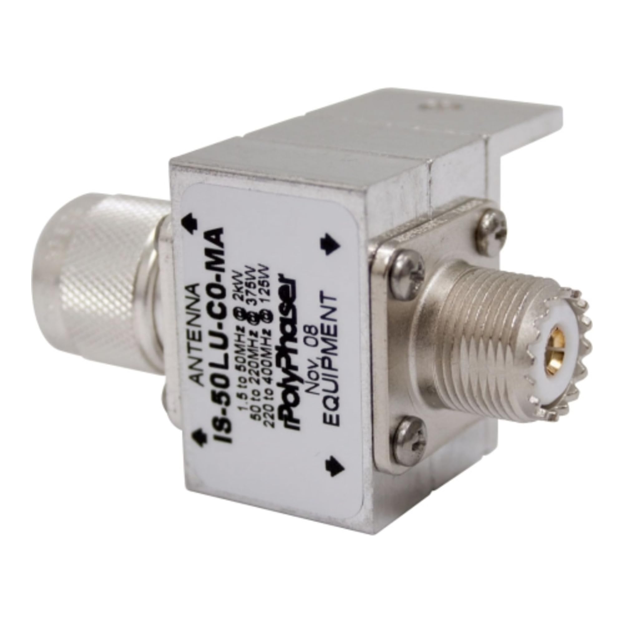 PolyPhaser - Bulkhead Arrestor, UHF Male - UHF Female