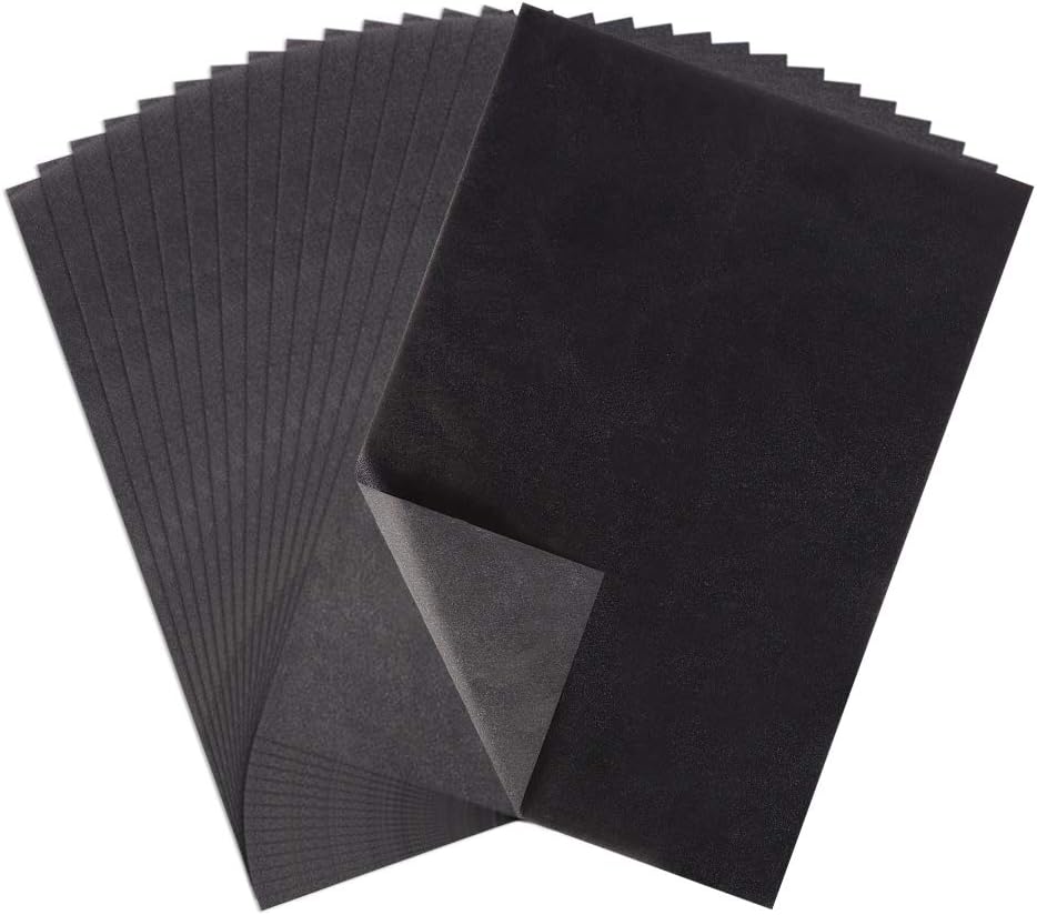100 Sheets Black Transfer Paper Carbon Paper for Paper, Metal, Glass, Carving, DIY Wood Burning Transfer Craft(A4/8.3 x 11.5 Inches)