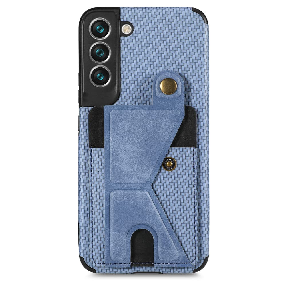 Coque Samsung S20 Porte-Cartes Magnétique Coque Cadre Antichoc Bleu Ciel