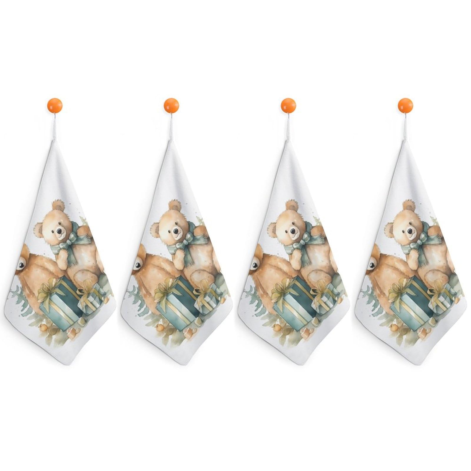 Serviettes à main séchage rapide en fibre superfine Bear and Gift (Lot de 4)