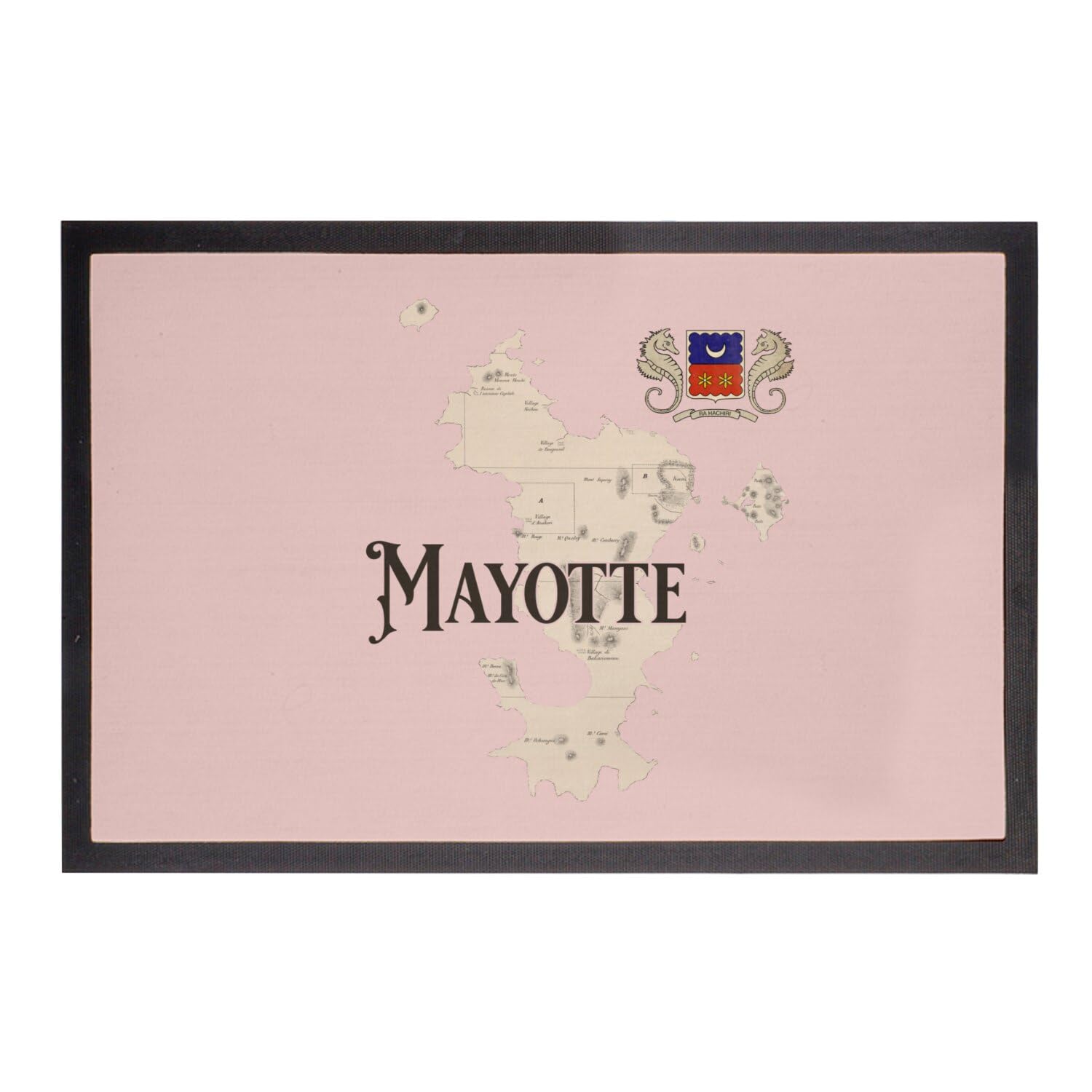 Paillasson Mayotte 976 carte de collection cadeau déco pour entrée