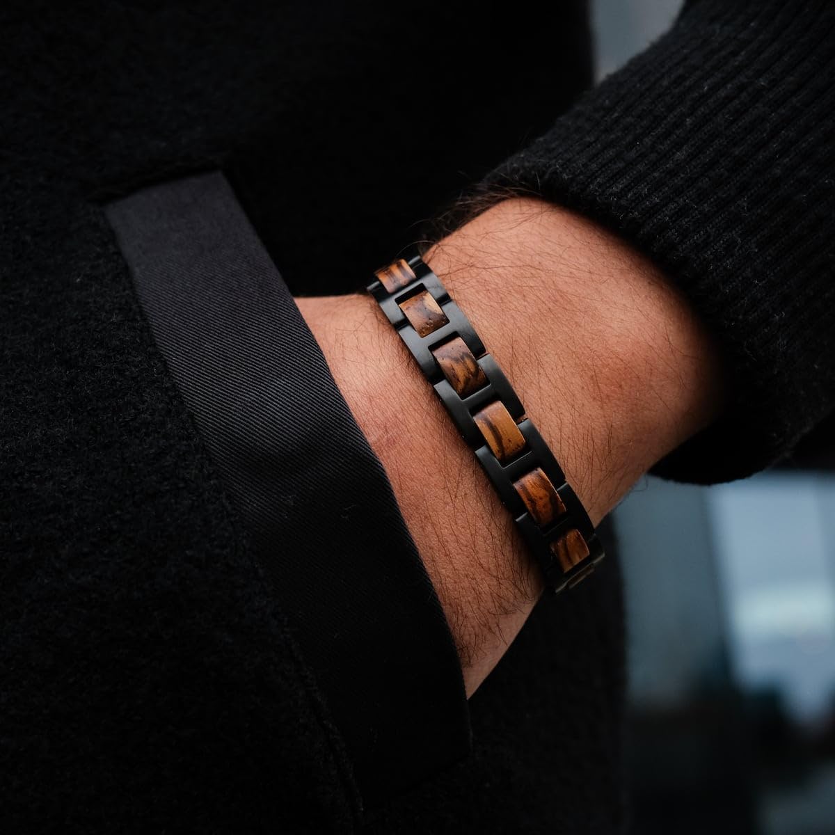 HOLZKERN Bracciale da Uomo Acciaio Inossidabile 9120078334218