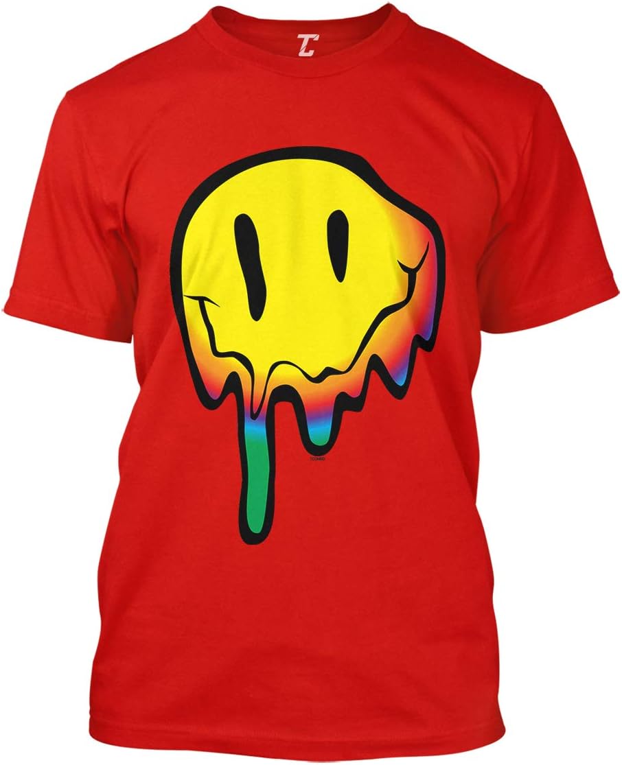 ミュージシャン FADED ACID SMILE TEE the GazettE Amazon.com: Melted Dripping Happy Face Rainbow Melting Smile