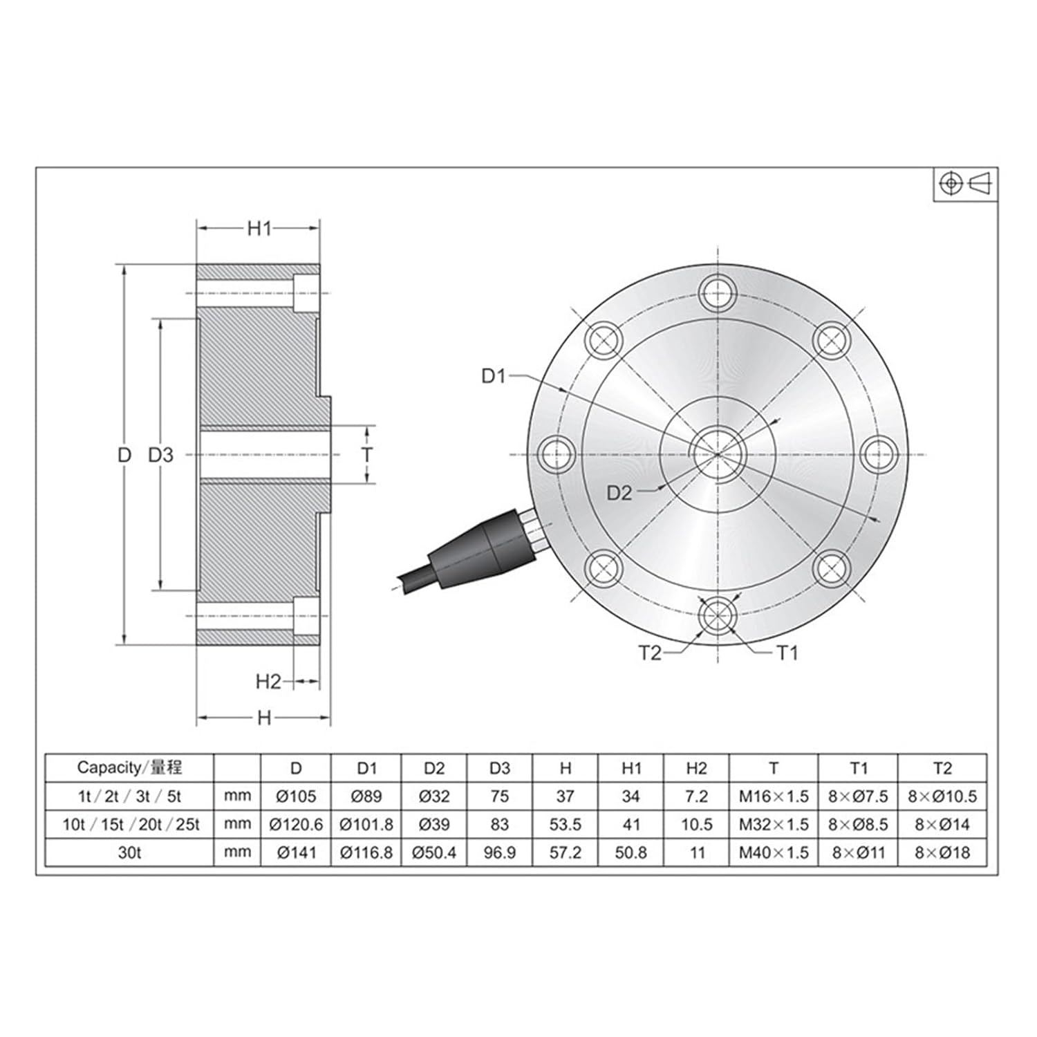 DBSL-5t Pancake Load Cell Original