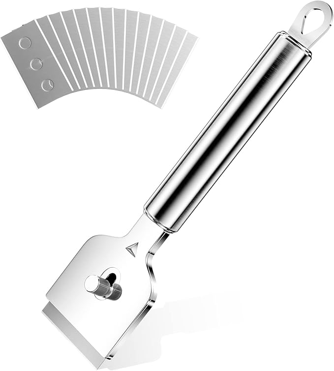 Grattoir Vitrocéramique Avec 5 Lames Intégrés Pour Plaque De Cuisson