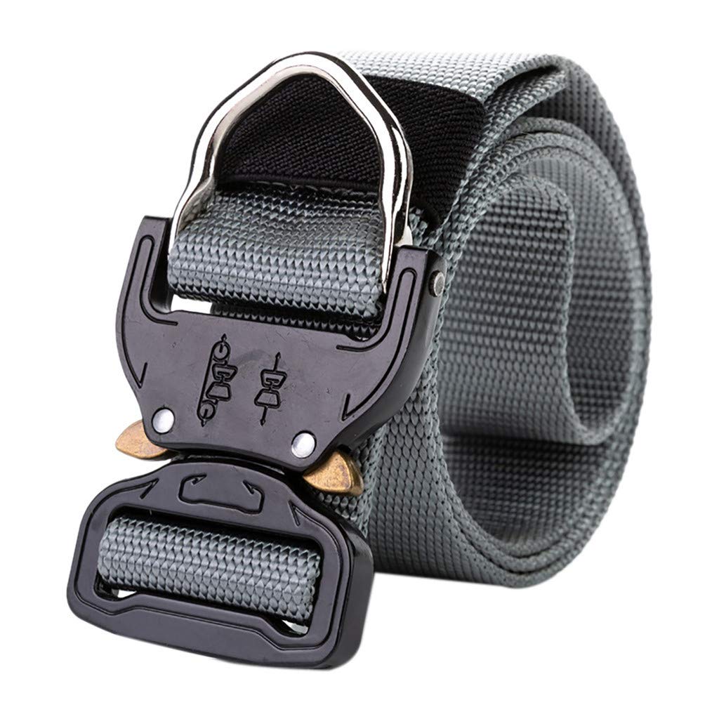 SFE Men Belts For Jeans Tactical Military Webbing Canvas Outdoor Web Belt Training Belt with Plastic Buckle
