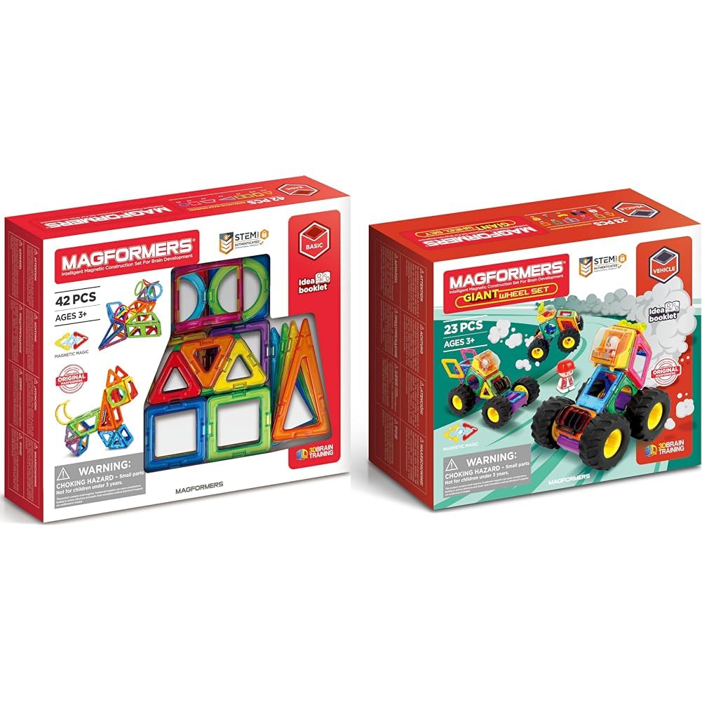 MAGFORMERS Basic 42 Set & Giant Wheel Set
