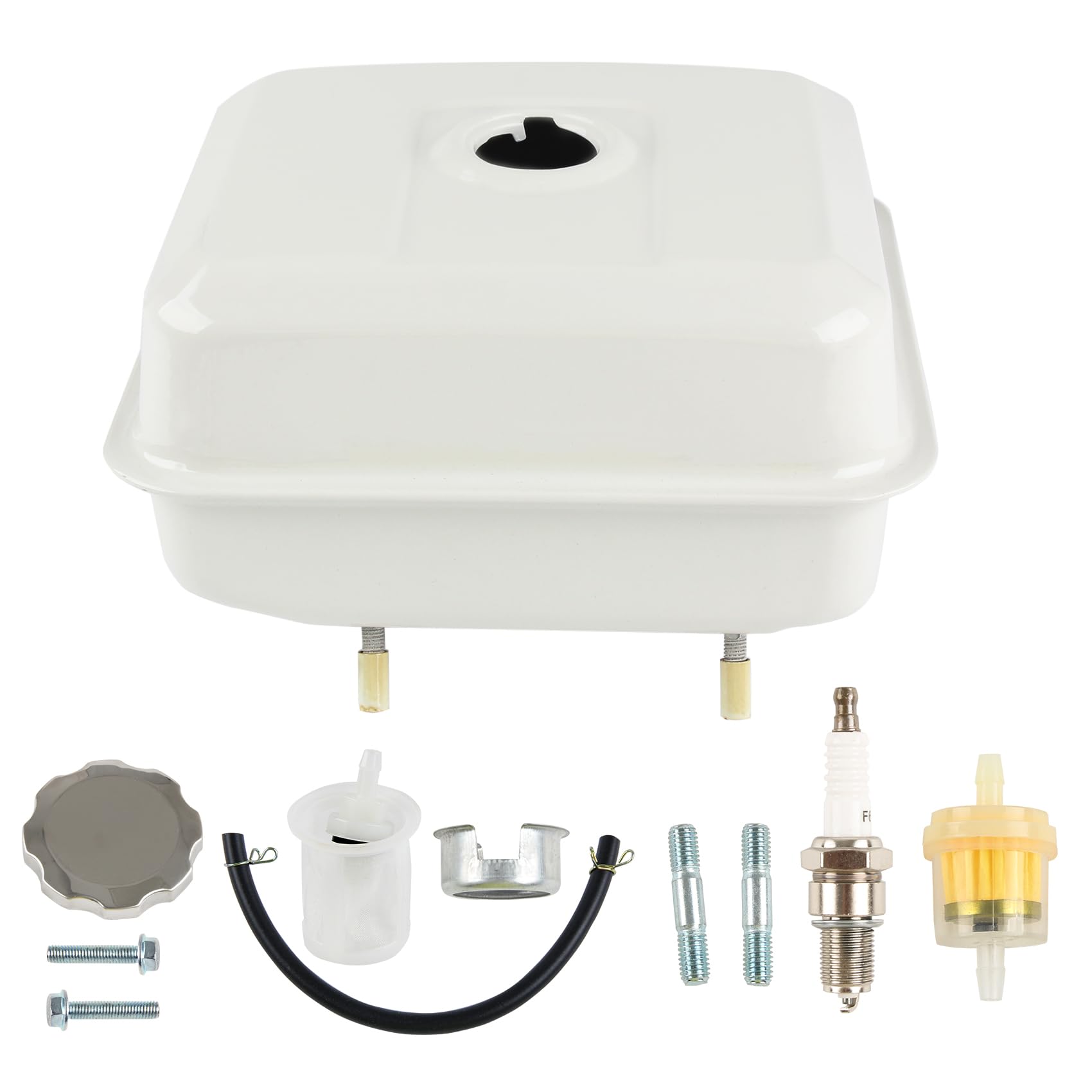 DOCAS 17510-ZE3-020ZA Kit de réservoir de carburant compatible pour Honda GX390 GX340 GX270 GX240 GX420 8HP 9HP 11HP 13HP 16HP 420cc Bougie d'allumage + Filtre à carburant