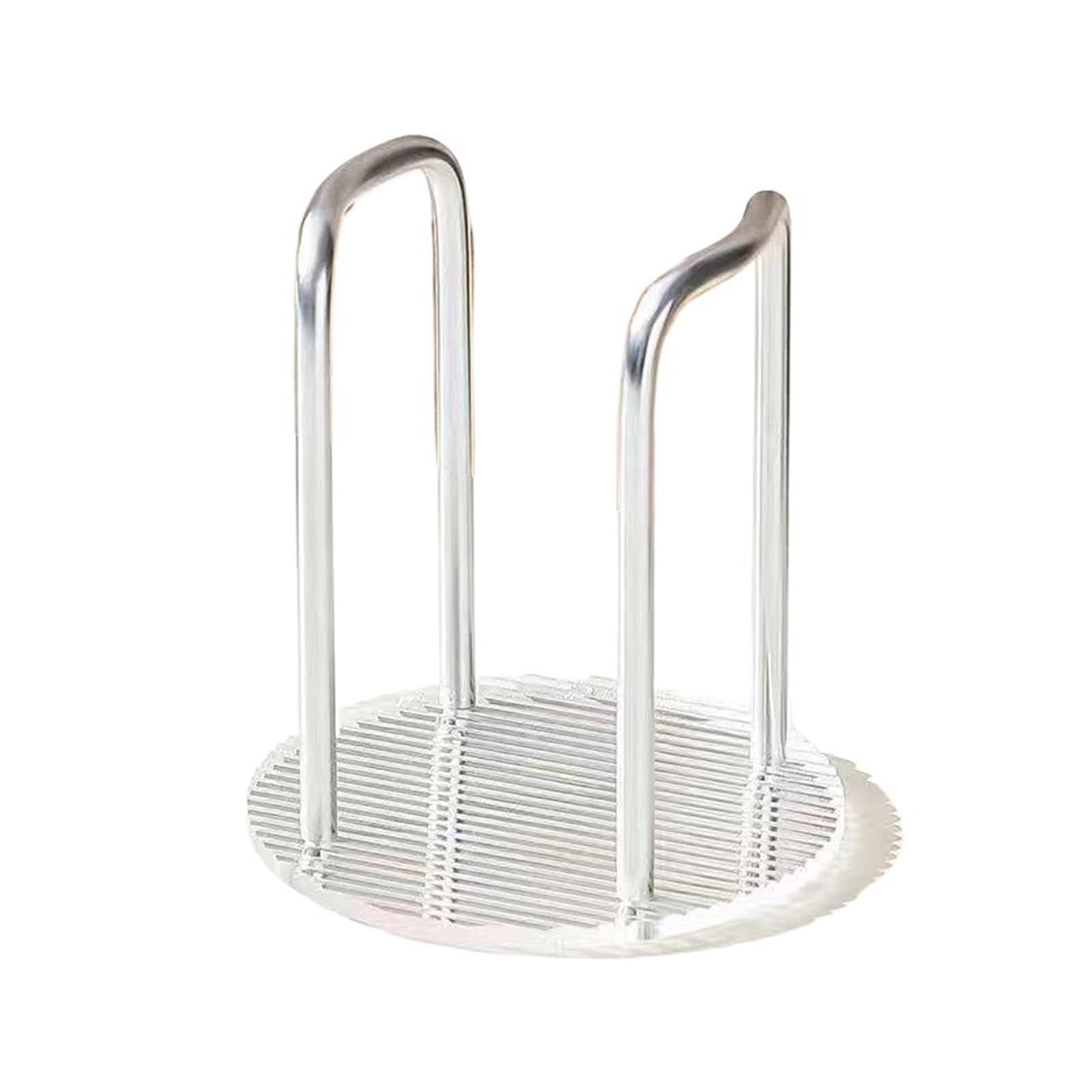 Ikfgtjre Single Silver Paper Cup Holder Cup Storage Holder Water Tea Cups Dispenser Rack Shelf With Longer Stick Mug Display Stand Home Organizer For The Kitchen(Single Silver)