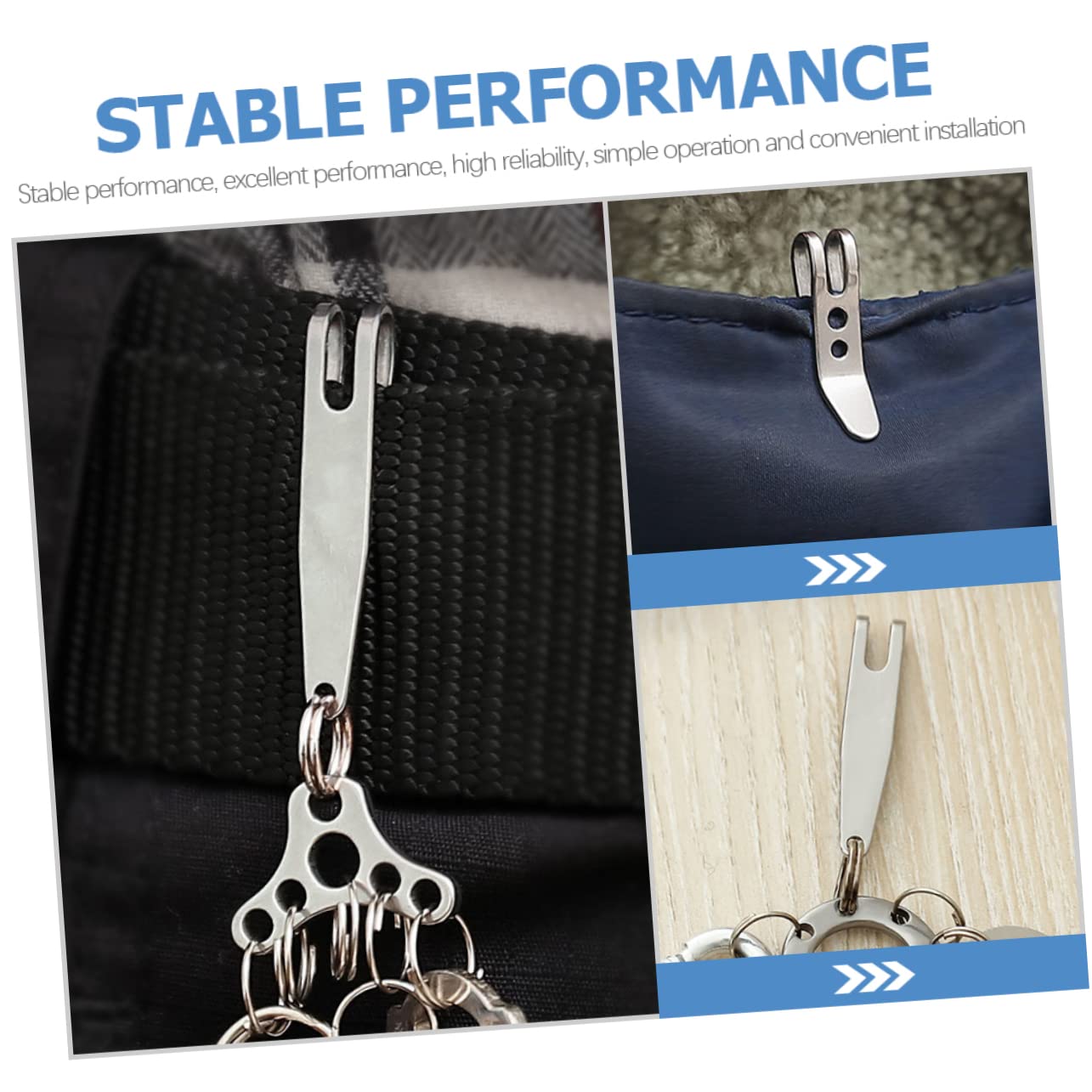 UPKOCH Tastiera di Cappello di Paglia Inossidabile Fibbia Portachiavi Arrampicata Carabiner per Le Chiavi Clip da Cintura per Chiavi Portachiavi A Clip Argento