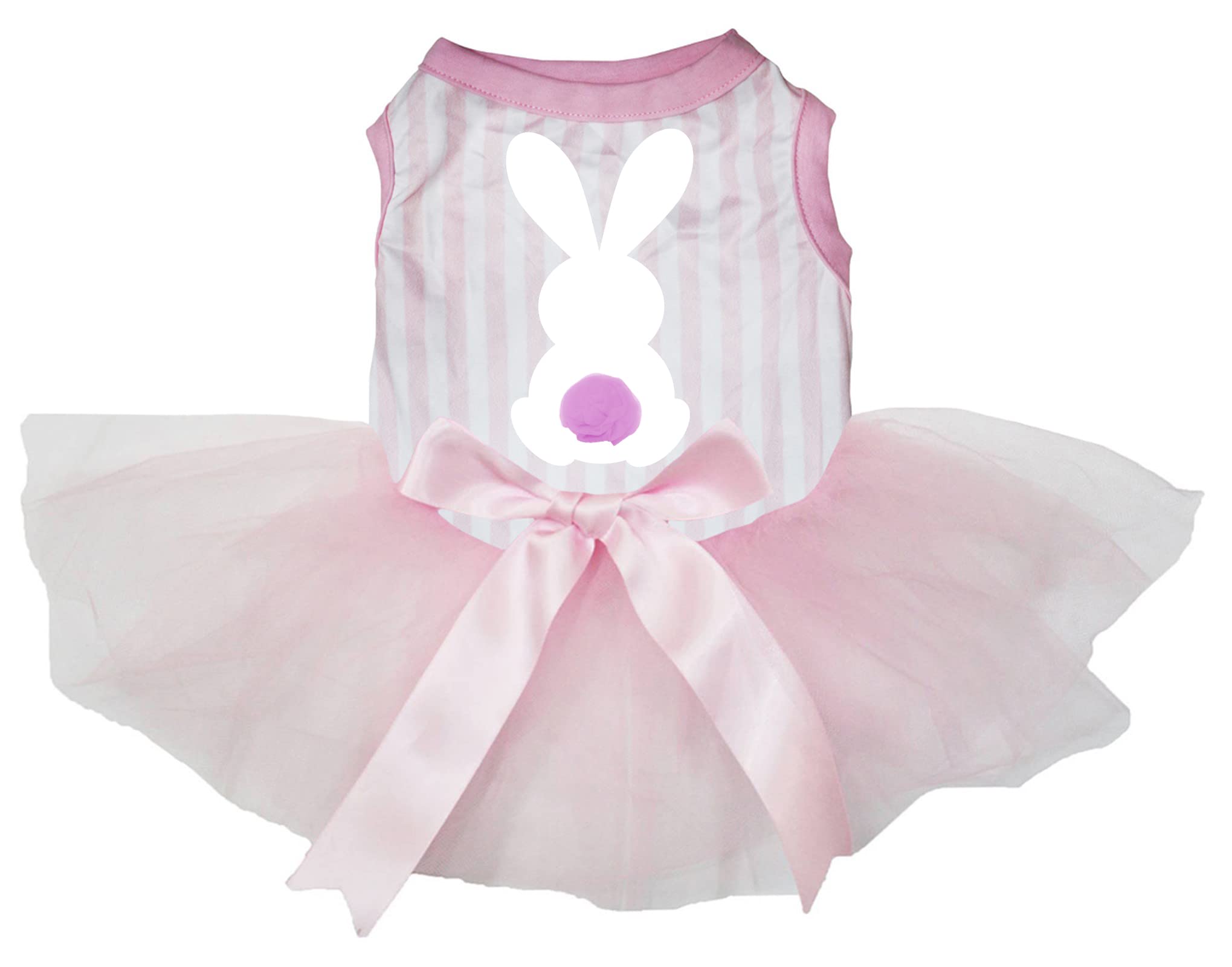 Robe pour chien vêtement canin à rayures roses taille XXL