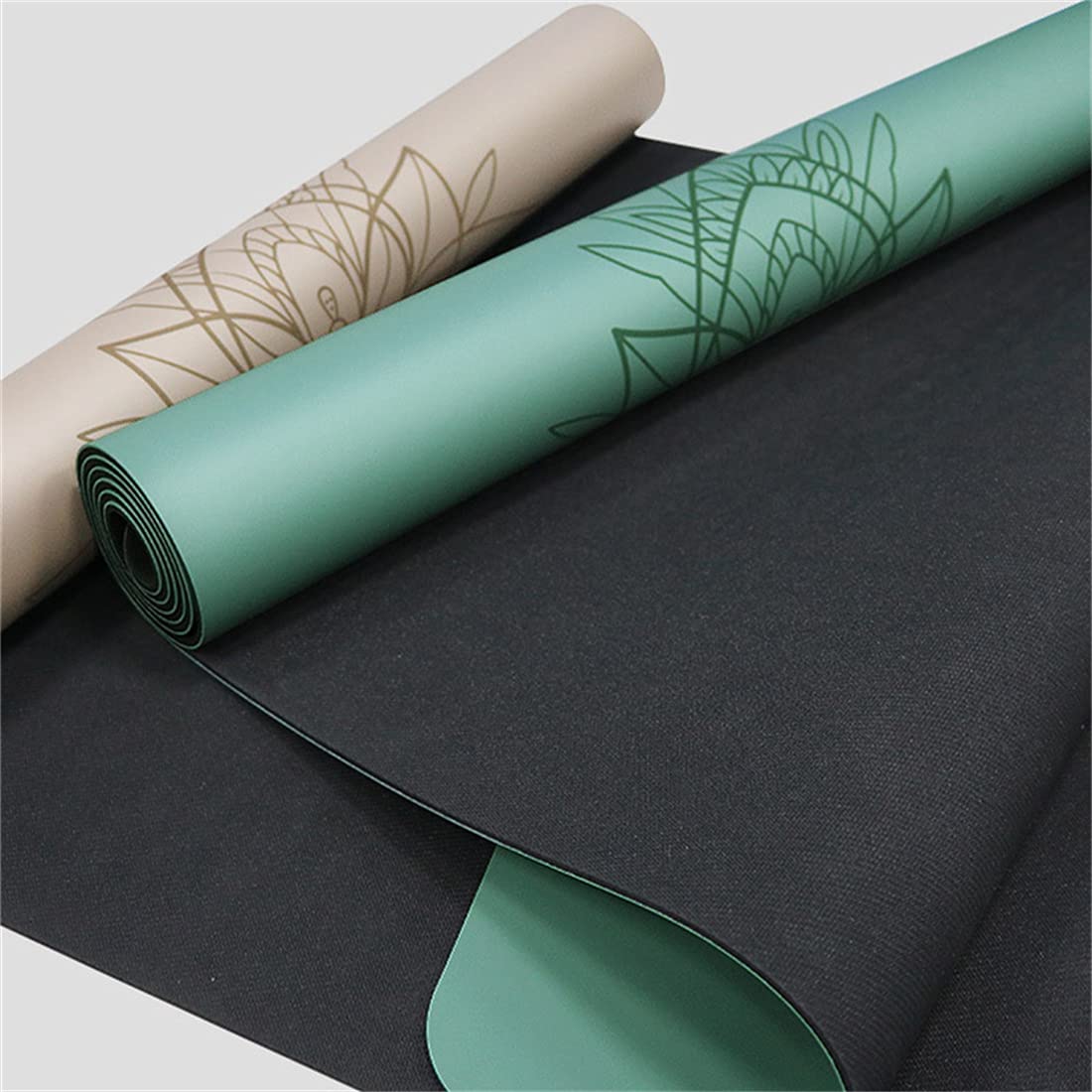 Tappetini da Yoga Eco-Friendly, Anti-Lacrime per Le Donne, Fitness Antiscivolo Bifacciale, Palestra E Tappetini da Palestra per Yoga, Pilates E Esercizi da Pavimento,H