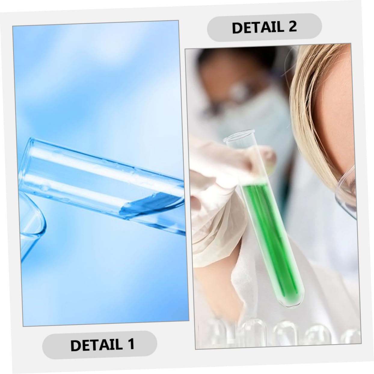 SOLUSTRE 20pezzi Provette Di Trasparenti Per Esperimenti Scientifici e Progetti Fai Te Riutilizzabili e Sicure Per Laboratori e Attività Creative
