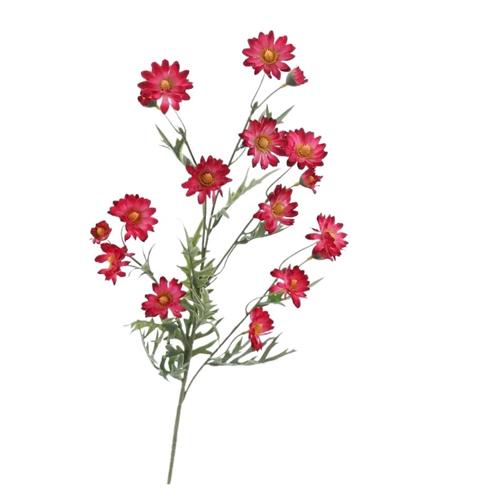 Casetlong 5Pcs Artificial Flower For Home Decoration Accessories Fake Flowers Wedding Bouquet Party Floral Arrangement(Red)