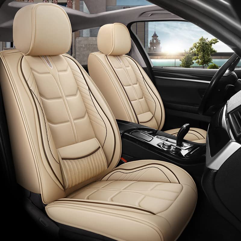 Autostoelhoezen Voor Fiat Grande Punto (2006-2012), 5-zits Auto, Volledige Set Stoelkussenhoezen, PU Voor En Achterbankbeschermers Waterdichte Accessoires,D/Blue