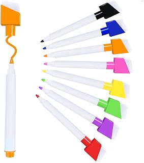 VOTON Whiteboard Pens, 8 Pcs Magnetic Whiteboard Markers and Eraser set Fine Tip White Board Pens with Dry Wipe Markers for Kids