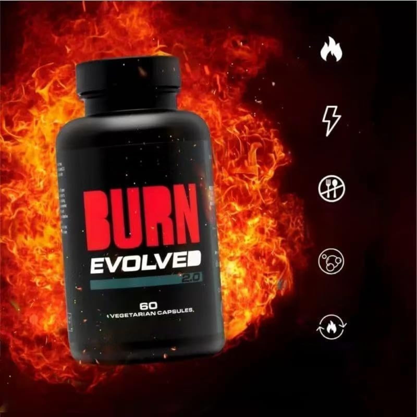 Burn - Termogénico diurno, Apoya Metabolismo y energía. 120 cáps | promueve el termogénico diurno para hombres y mujeres, Apoya metabolismo y energía diaria. 2pcs