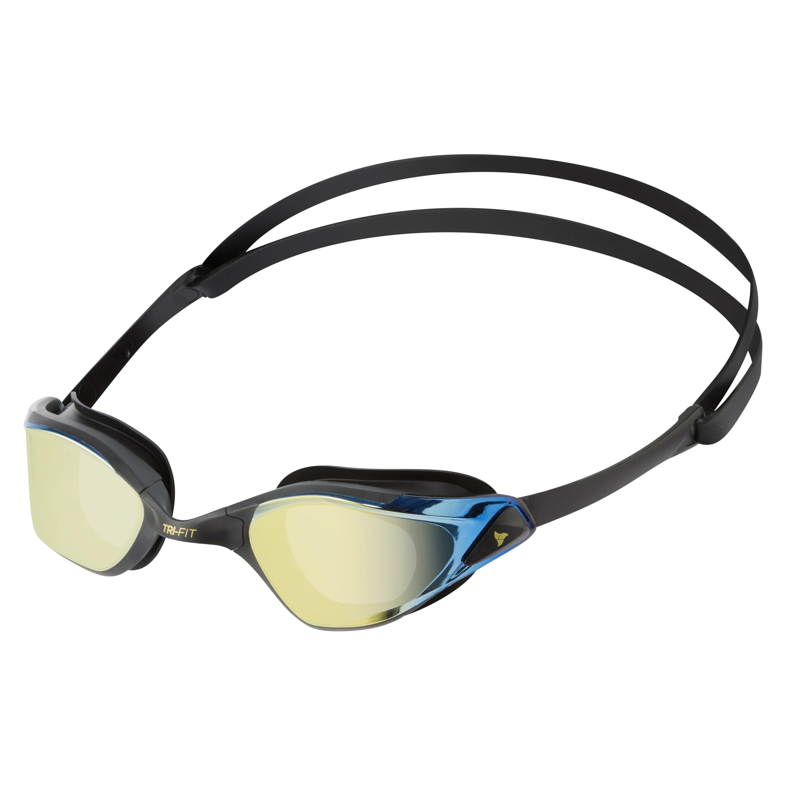 TRI-FIT Award Winning Adult Swimming Goggles | Advanced Anti Fog Treated Lenses | 100% UVA/UVB Protection | Custom 3D TPE gasket | TPE nose bridge | Designed For Men & Women (PROPEL - Black/Gold)
