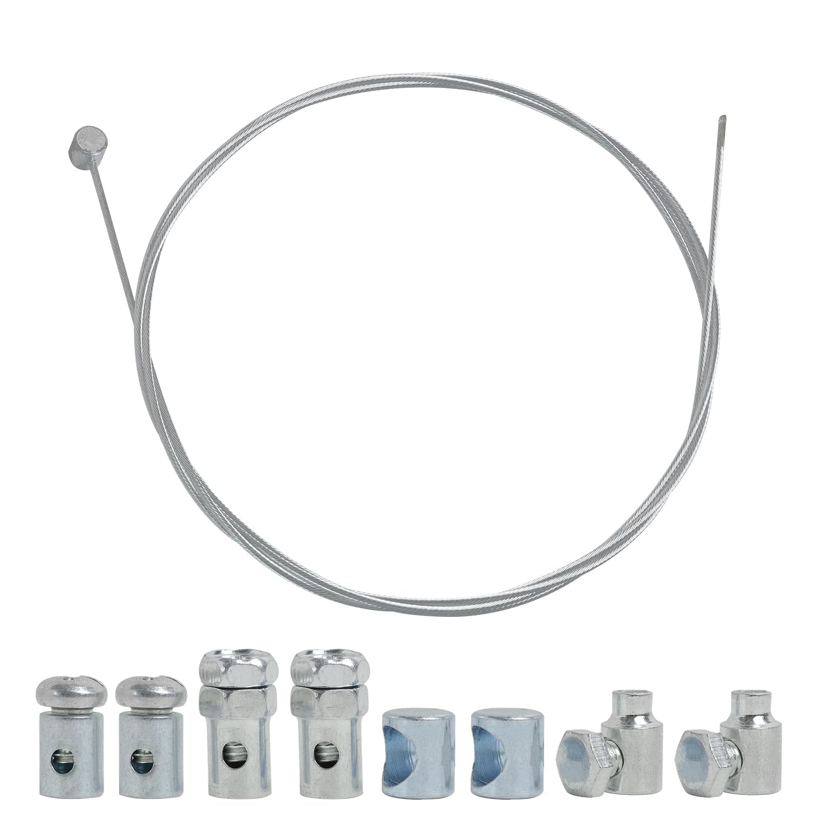Cavo Frizione Universale per Moto, Kit di Riparazione del Cavo Dell'acceleratore di Emergenza per Moto da 1.3 m Ø1.5 mm, Adatto per Scooter, Quad, Ciclomotori, Biciclette