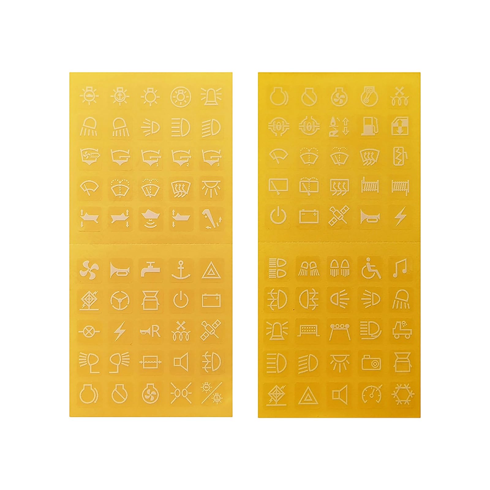 Resistant Stickers Decals for Vehicles Dashboard Buttons Boats Trailers Customizable Labels Waterproof PVC Materials Glowing in Dark Car Switches Stickers