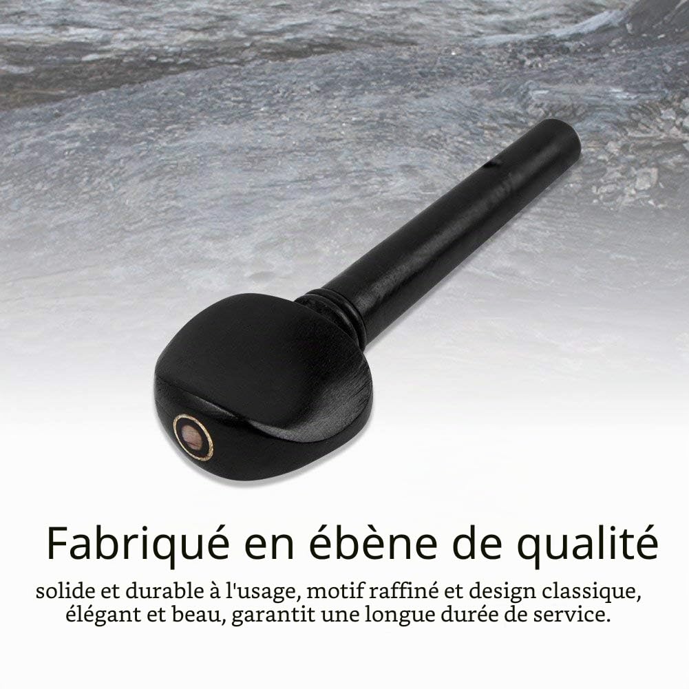 Dilwe Set de 4 Chevilles en Ébène pour Violon 4/4 - Accessoires de Réglage
