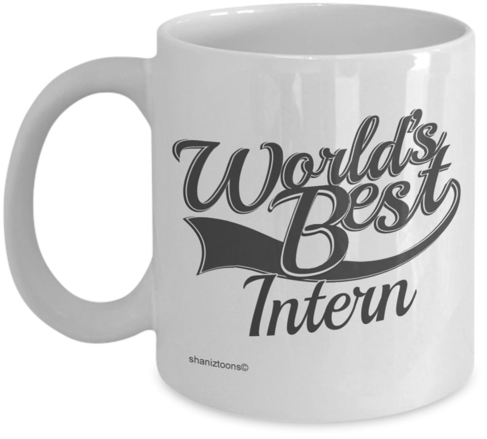 Shaniztoons White Intern World's Best Novelty Gift Mug