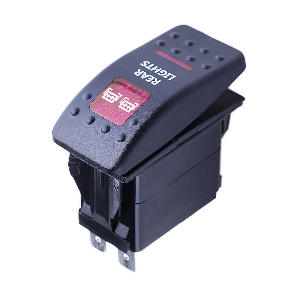 Interrupteur à Bascule 12V 5 Broches Avec LED Bleue - HUAREW Pour Voiture, Camion Et Train