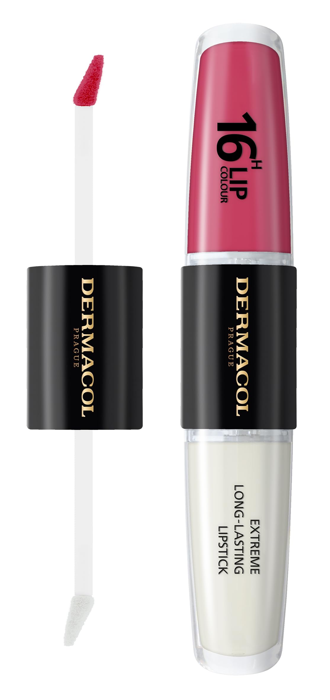 NEW Dermacol, 16-Hour Lip Colour, Highly Pigmented Glossy Lip Stain, Two-Phase Lip Plumper Gloss