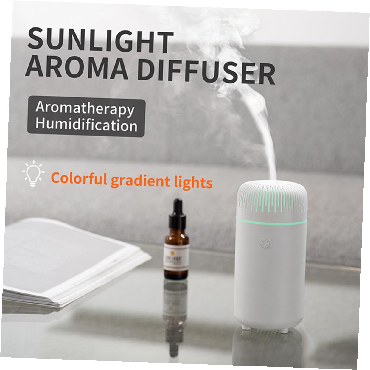 BESPORTBLE Difusor de Aroma para Coche Mini Ultrasónico Humidificador Portátil de Aceites Esenciales con Diseño Compacto para Ambiente Relajante y Uso Hogar y Vehículo