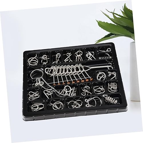 Miniatura 2 de Rompecabezas chino de 25 piezas de anillo chino desbloquear anillo de alambre rompecabezas rompecabezas rompecabezas de alambre chino rompecabezas