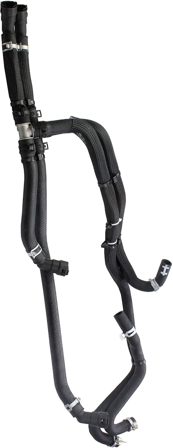 APDTY 160553 Engine Heater Hose Inlet & Outlet Assembly (Upgraded Metal Y Split) Compatible With 2015-2017 Ford F-150; Inlet and Outlet (Replaces KH874, FL3Z18472K)