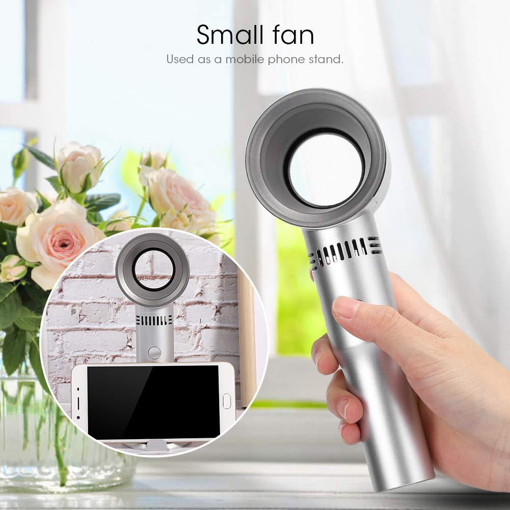 Bewinner Mini Bladeless Handheld Fan, Portable Three Speed USB Desk Fan