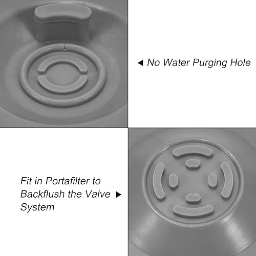 Miniatura 3 de uxcell Discos de limpieza para máquina de espresso, 2 discos de limpieza de silicona para expreso, disco de descarga trasera de 2.126 in para
