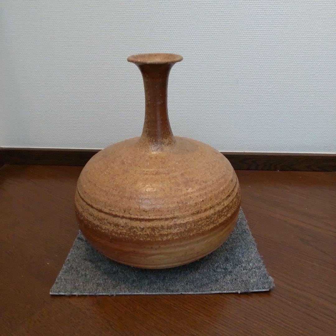 備前焼 花 入れ 壷 古備前口広立ち瓶壺 古い備前焼き 江戸期 花瓶 花器