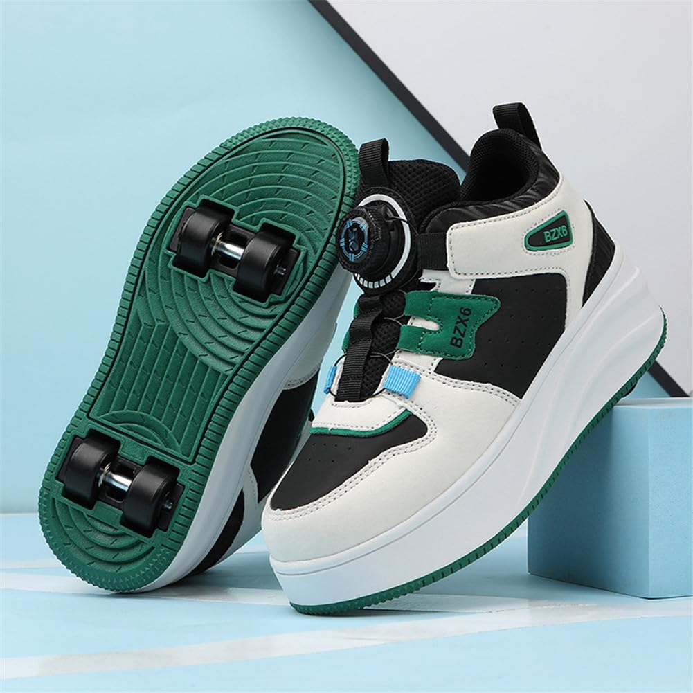 ENEN Chaussure à Roulette Fille, Basket Roulette Enfant, Roller Roues Déformable Adolescents Intérieur Extérieur