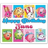 Shopkins Birthday Banner Party Backdrop 42' x 36'
