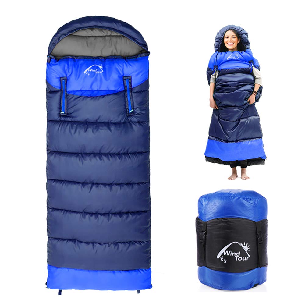 Sleeping Bag for Adults, 0 Degree Wearable Sleeping Bag Cold Weather, Compact Sleeping Bag with Zip, Lightweight Mummy Sleeping Bags, Sleeping Bagsfor Family Camping Backpacking Fits 5°F ~ 50°F