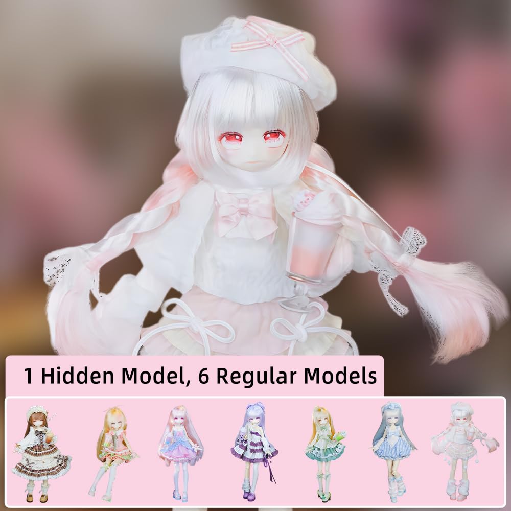 niannyyhouse BJD Blind Box Figuren, kugelgegelenkte Puppe mit Kleidung, Vier Jahreszeiten Tee Geschichte Serie, 1/8 Maßstab Sammelfigur (1ST)