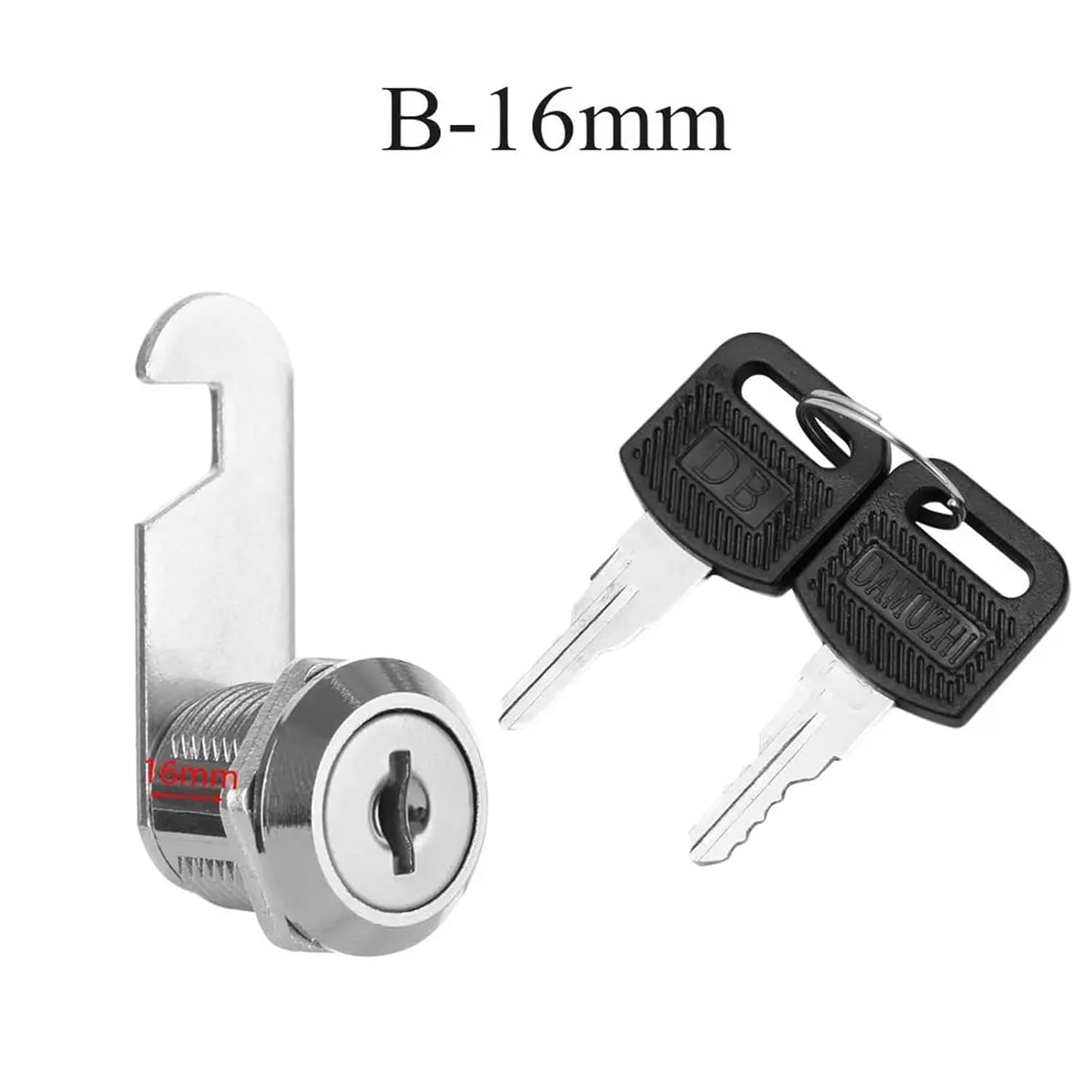 10/16/20/25/30mm Cam Lock Home Cupboard Drawer Cylinder Lock with 2 Keys Zinc Alloy Mailbox Security Padlock Furniture Hardware 1Pcs(B-20mm)