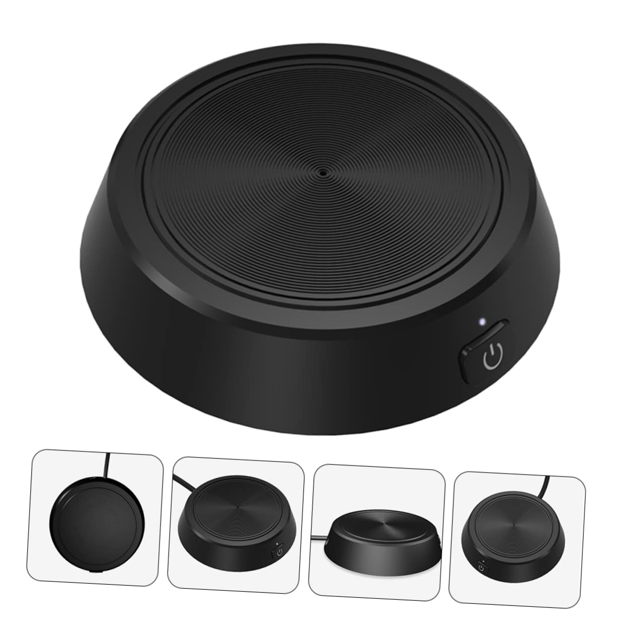 NUOBESTY 2pièces Microphone USB Omnidirectionnel pour Vidéo Et Conférences Compatible avec Ordinateurs Et Laptops Noir