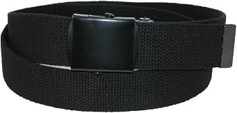 CTM Fabric Big & Tall Adjustable Belt with Black Buckle