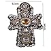 1piece Craft Beaded Crystal Rhinestones Cross Design Patches Applique Sew on Patches Clothes Bags Decorated DIY Sewing TH507