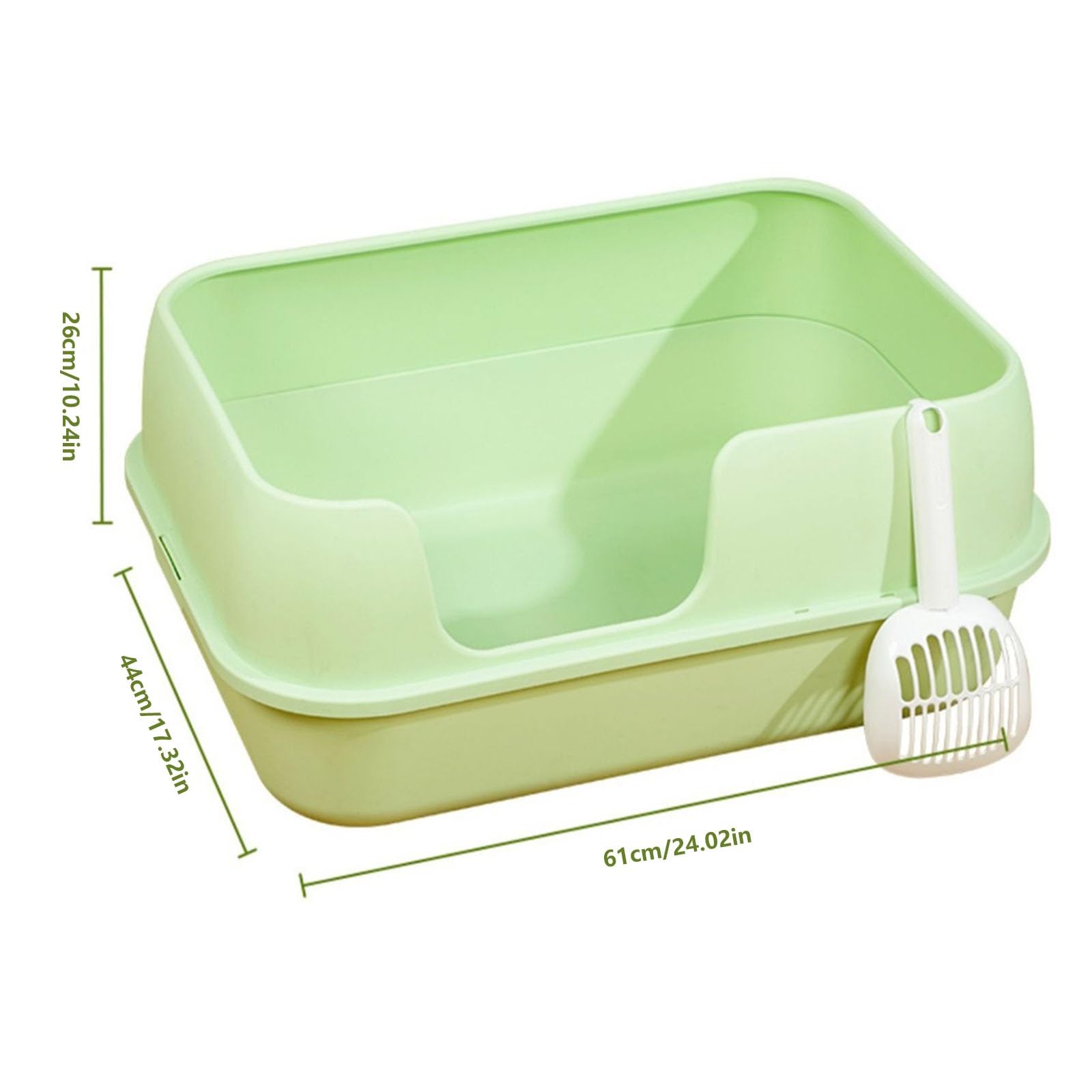 Katzentoilette, halbgeschlossene Katzentoilette, hochseitige Katzentoilette für große Katzen, halbgeschlossenes abnehmbares Katzenreinigungsbecken, Kätzchen-Toilette für Kleintiere/Kaninchen