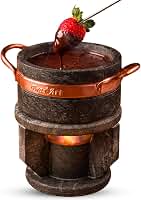 Bras' Art, Kit Fondue De Pedra Sabão Pequeno Para Queijo 500 ml Panela e Rechaud