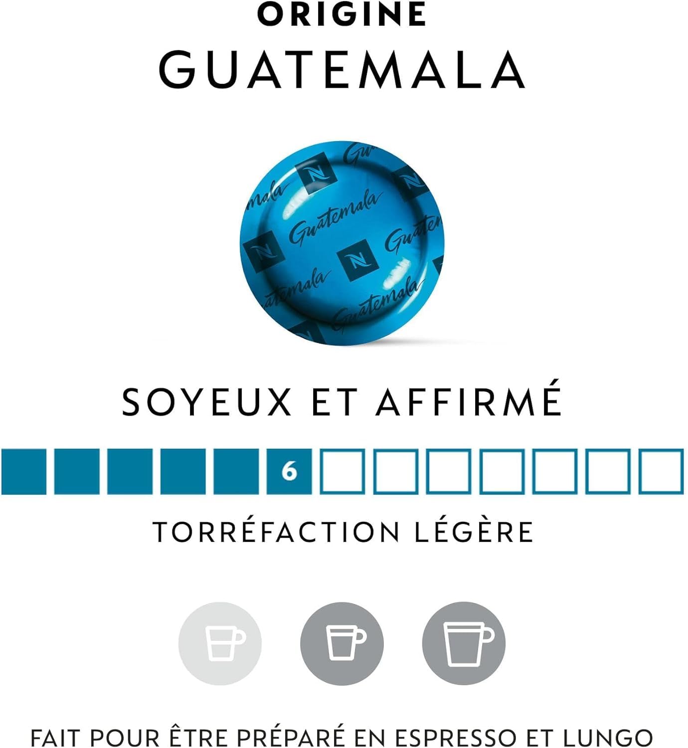 Nespresso Professionnel - Bundle 100 Capsules cafés - Single ORIGIN GUATEMALA (2 boîtes de 50) - Adapté aux professionnels
