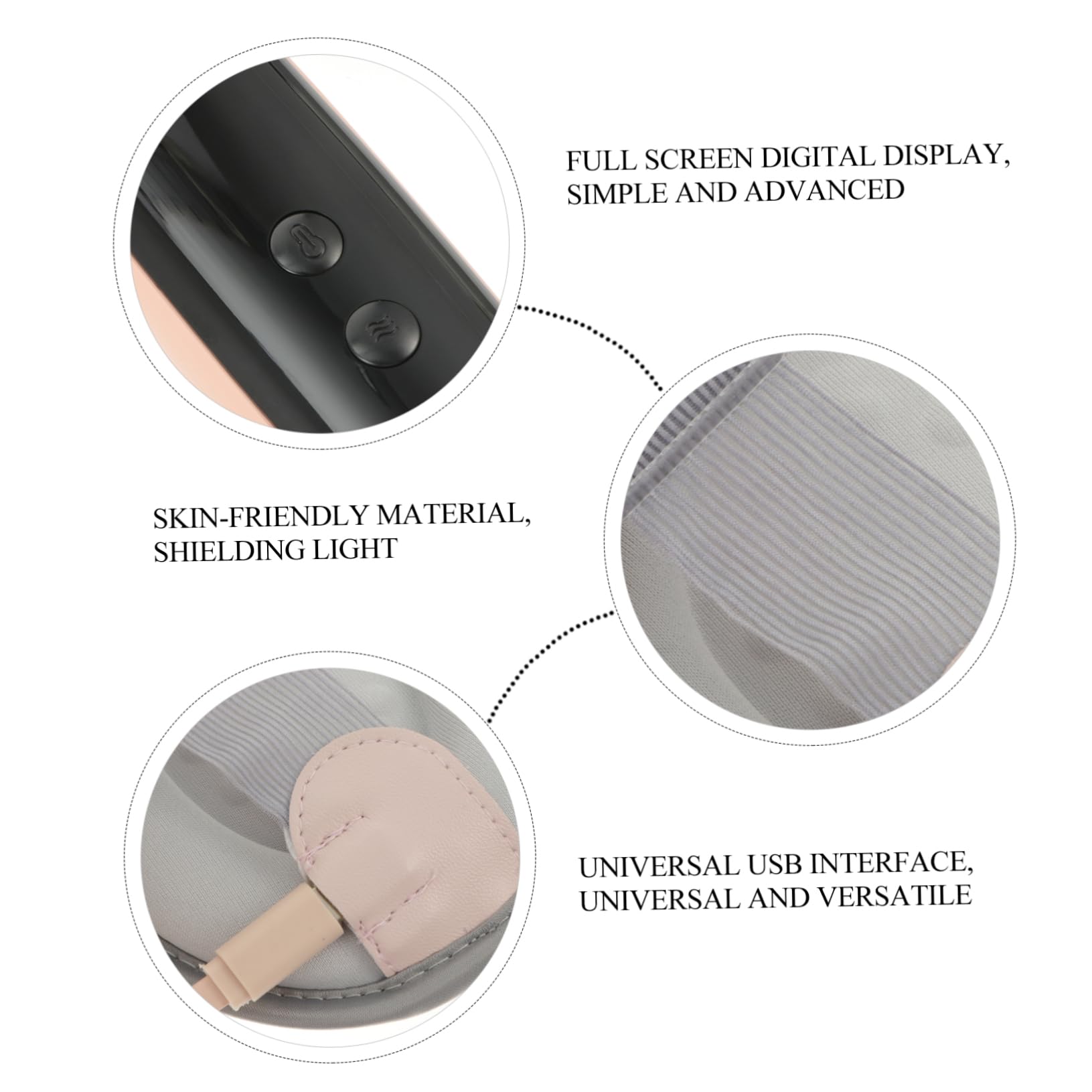 BESTYASH 1 Pz Maschera per Occhi Riscaldante con Massaggio Copertura per Occhi Microfibra per Rilassamento e Notturno Rosa Design Portatile e Riscaldamento per Alleviare Fatica Oculare